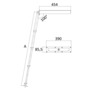 Foldaway ladder standard AISI316 3 steps